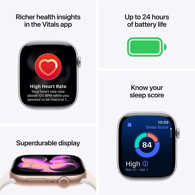 Apple Watch S11 smartwatch, 1.96'', 46 mm, S/M, black