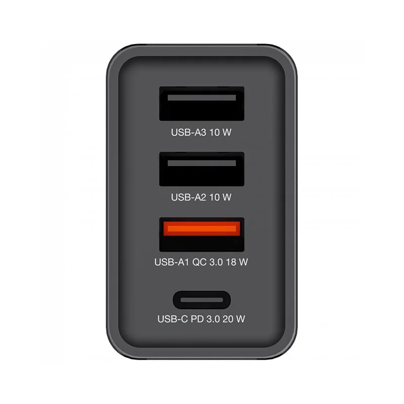 Адаптер Verbatim, 4 порта 3хUSB Type-A, 1xUSB Type-C, 30 W