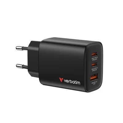 Адаптер Verbatim Essentials Gang, 2хUSB Type-C, 1xUSB Type-A, 60 W