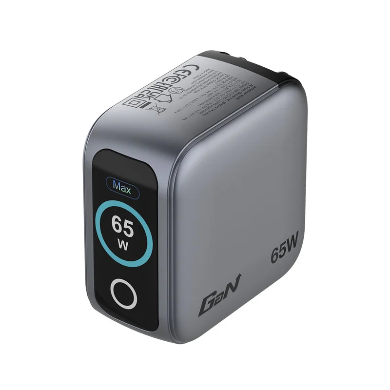 Зарядно устройство Verbatim Mini, GaN, 65 W, сиво