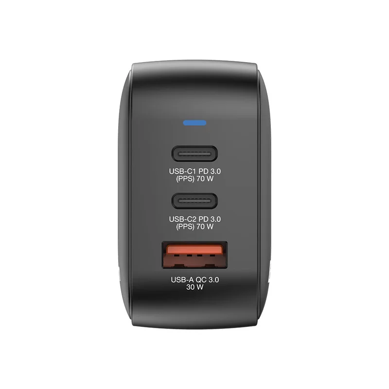 Зарядно устройство Verbatim Mini, GaN, 70 W, черно