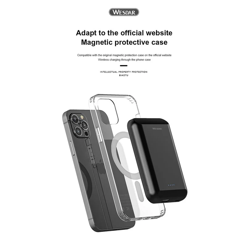External battery Wesdar S293, 5000 mAh, black
