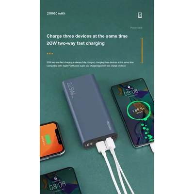 External battery Wesdar S301, 20000 mAh, green
