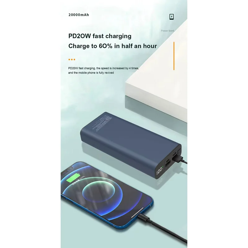 External battery Wesdar S301, 20000 mAh, green