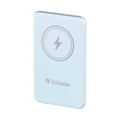 Външна батерия Verbatim Charge 'n' Go, магнитна, 5000 mAh, USB Type-C, синя