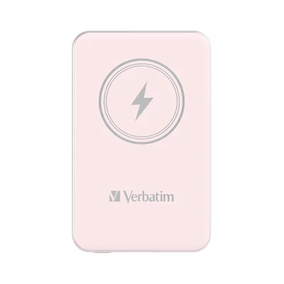 Външна батерия Verbatim Charge 'n' Go, магнитна, 5000 mAh, USB Type-C, розова