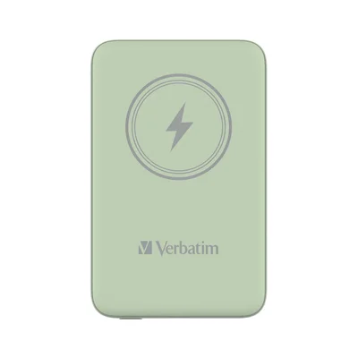 Външна батерия Verbatim Charge 'n' Go, магнитна, 10000 mAh, USB Type-C, зелена