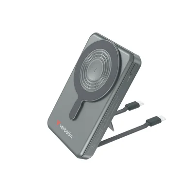 Външна батерия Verbatim Charge'n'Go, с дисплей, 10000 mAh, сива