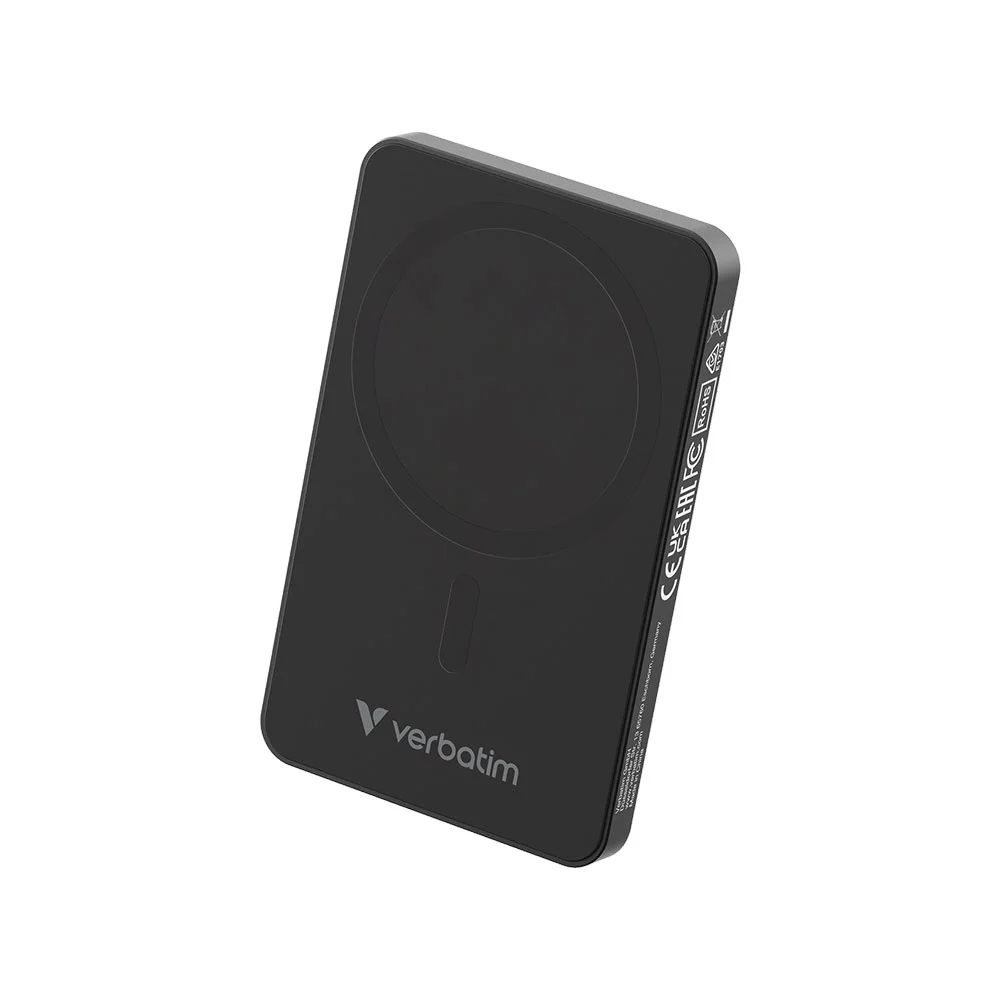 Външна батерия Verbatim Charge'n'Go, магнитна, 5000 mAh, черна