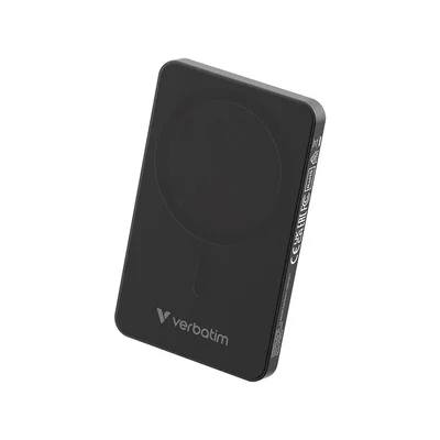 Външна батерия Verbatim Charge'n'Go, магнитна, 5000 mAh, черна