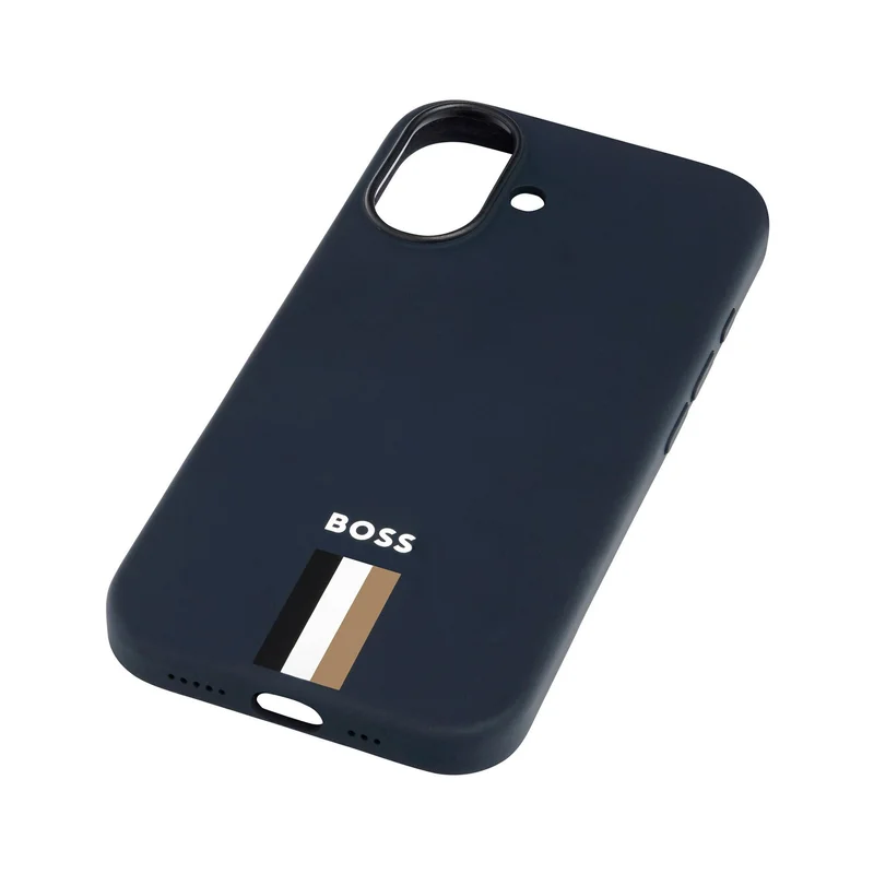 Hugo Boss Калъф за телефон Iconic, за iPhone 16, тъмносин