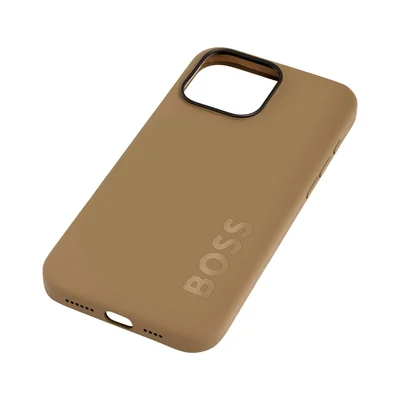 Hugo Boss Phone case, for iPhone 16 Pro Max, caramel