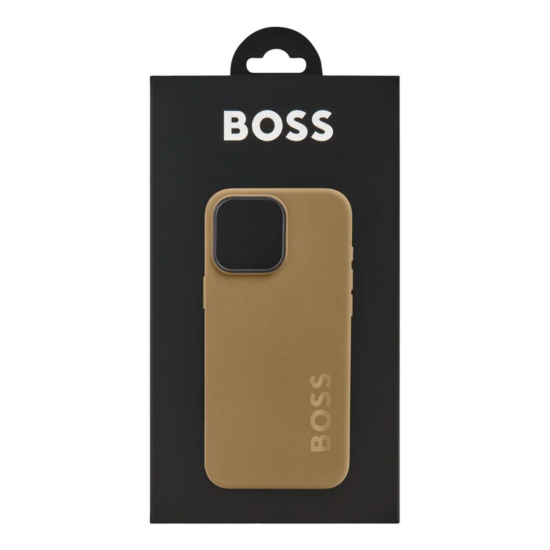 Hugo Boss Phone case, for iPhone 16 Pro Max, caramel