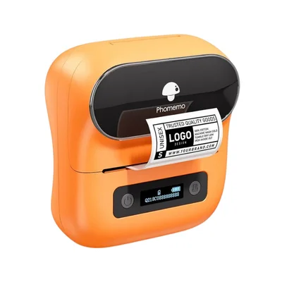 Printer Phomemo M220-OG, mini, without ink, maximum width of label 75 mm, orange