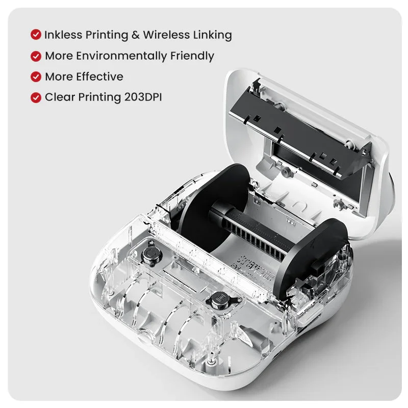 Printer Phomemo M220-OG, mini, without ink, maximum width of label 75 mm, orange