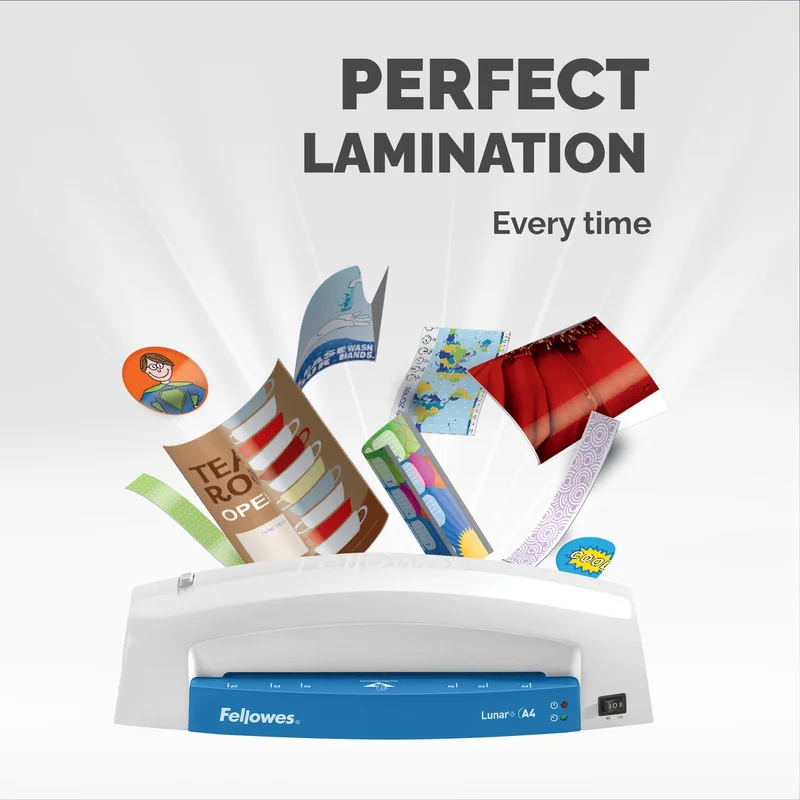 Ламинатор Fellowes Lunar+, A4, за фолио до 125 микрона, син