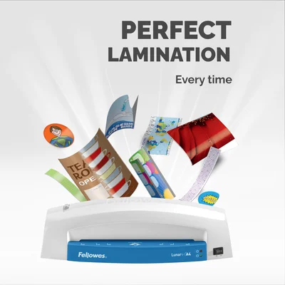 Ламинатор Fellowes Lunar+, A4, за фолио до 125 микрона, син