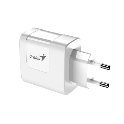 Laptop charger Genius PD-65AC, USB Type-C + USB Type-A, 65 W, white