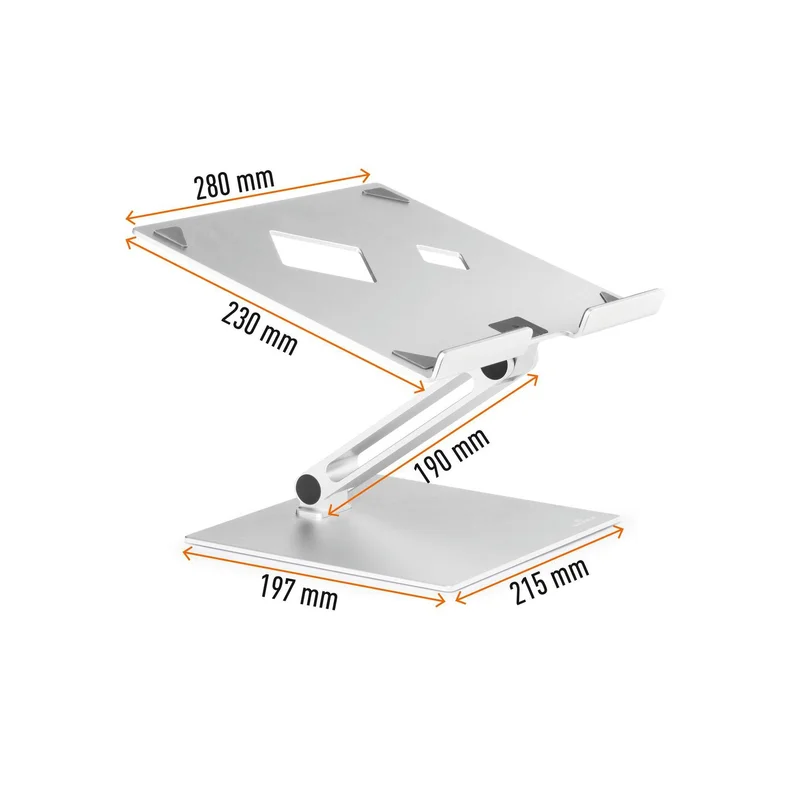 Laptop Stand Durable Rise, Silver