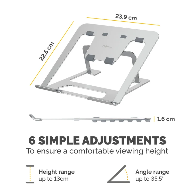 Fellowes Alumia Laptop Stand, Grey