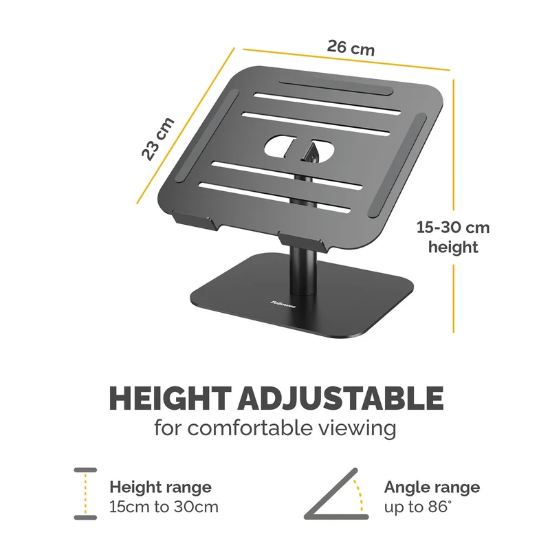 Fellowes Alumia Laptop Riser, Black