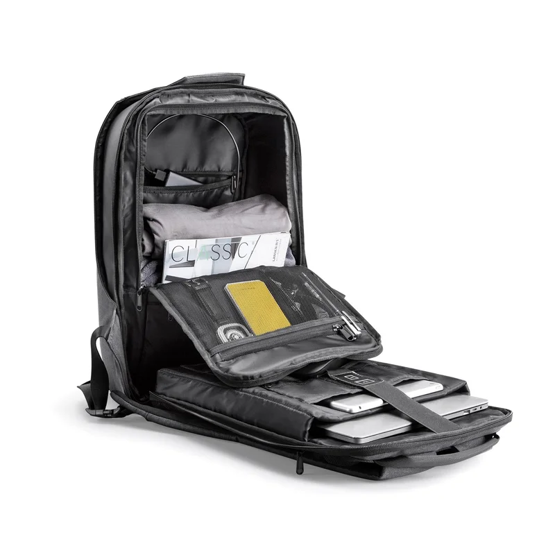 Backpack for laptop Kingsons Shadow Pro, 15.6'', waterproof polyester/PVC coating, 20 L, black