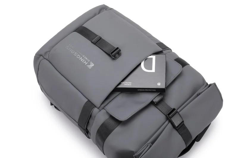 Backpack for laptop Kingsons Nomad X, 15.6'', waterproof polyester/PVC coating, 20 L, dark gray