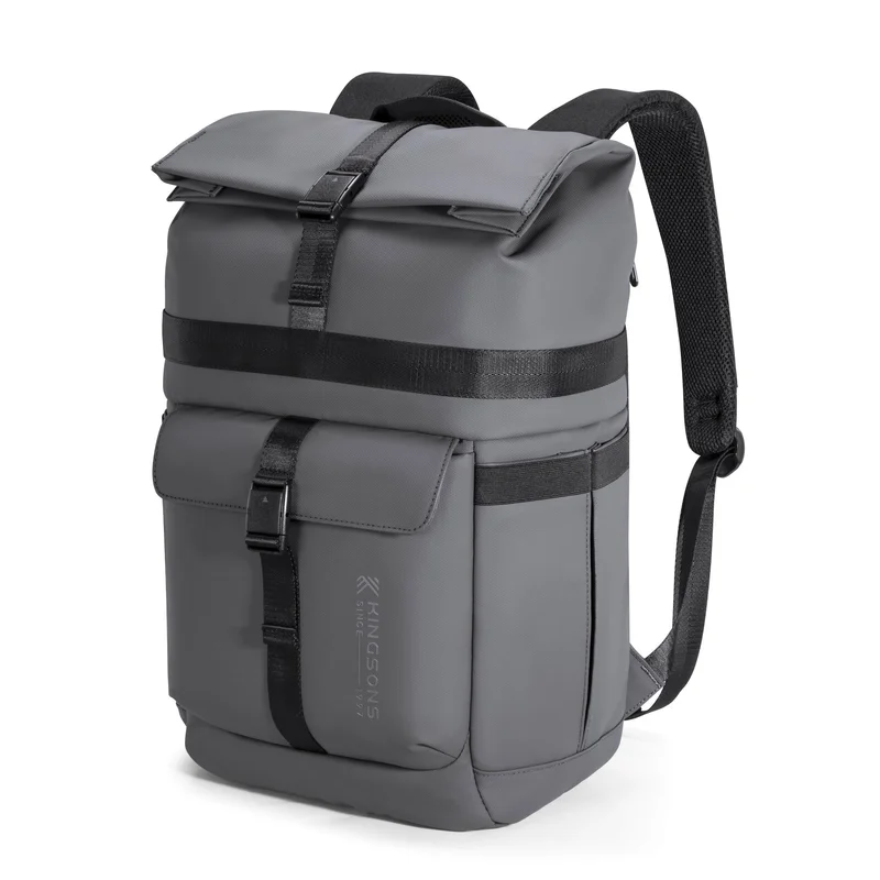 Backpack for laptop Kingsons Nomad X, 15.6'', waterproof polyester/PVC coating, 20 L, dark gray