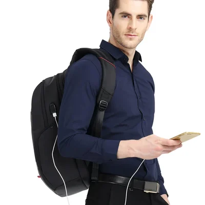 Kingsons Trailtech Laptop Backpack, 17", 27 L, black