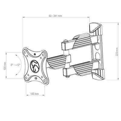 HAGOR BRACKIT MONITOR MOUNT 24-32'' WITH TILT