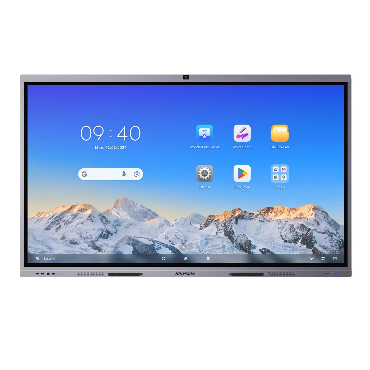 Interactive display Hikvision DS-D5C86RB/B, 86'', NFC, EDLA, with camera, DLED, 400 cd/m2, 60 Hz
