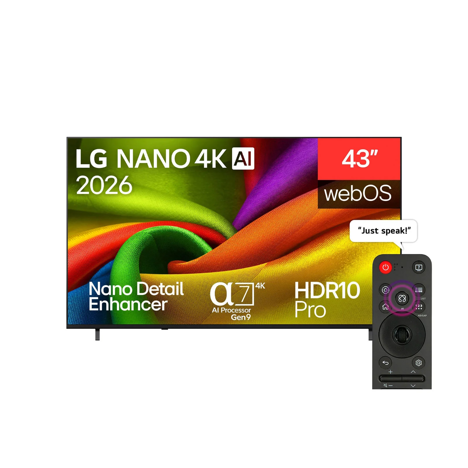 Смарт телевизор LG 43NU85CB6LA, 43'', Ultra HD DLED, HDR10, 60 Hz, HDMI, USB, webOS