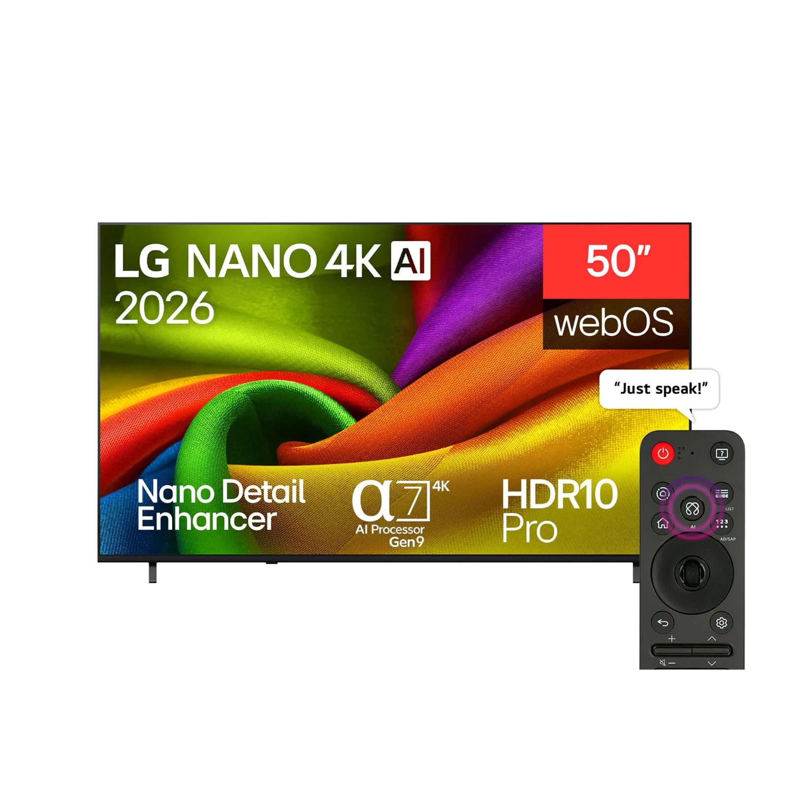 Смарт телевизор LG 50NU85CB6LA, 50'', Ultra HD DLED, HDR10, 60 Hz, HDMI, USB, webOS