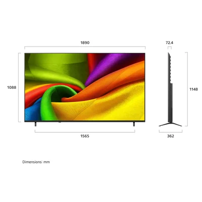 Смарт телевизор LG 85NU85CB6LA, 85'', Ultra HD DLED, HDR10, 60 Hz, HDMI, USB, webOS
