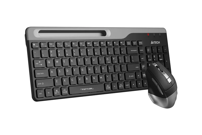 Комплект A4Tech - клавиатура и мишка Fstyler FB2535CS, 2.4 GHz, Bluetooth, Nano USB, AA, сиви