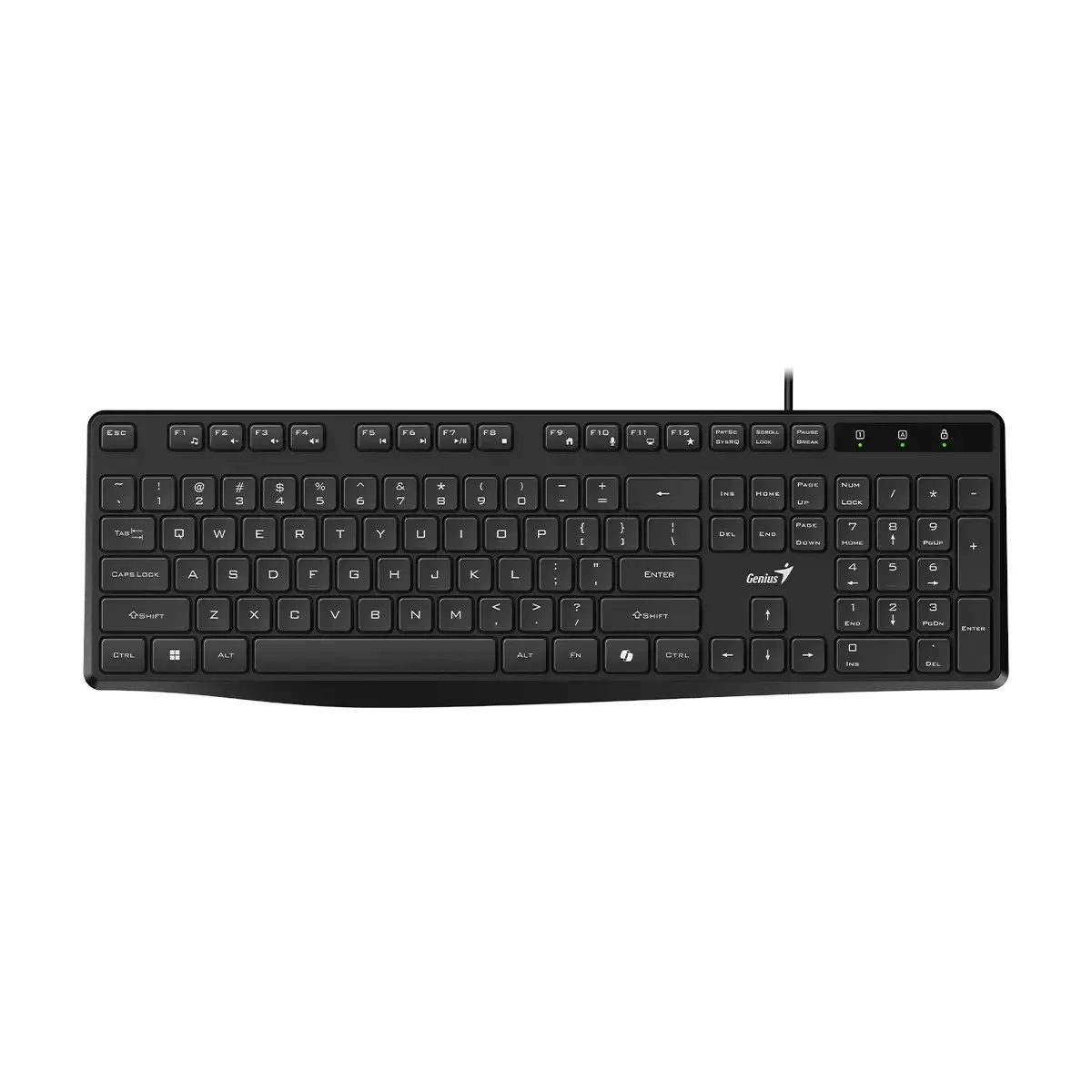 Keyboard Genius KB-117S, with cable 1.5 m, USB, black