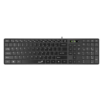 Keyboard Genius Slimstar 126, with cable 1.4 m, cyrillic, USB, black