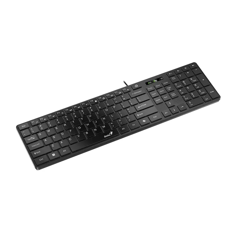 Keyboard Genius Slimstar 126, with cable 1.4 m, cyrillic, USB, black