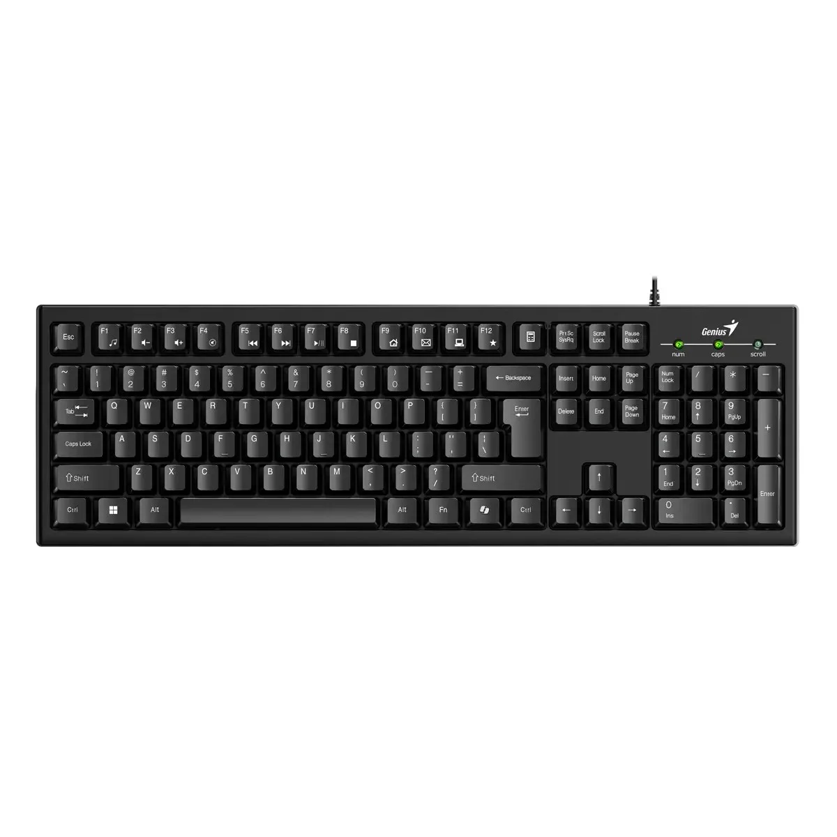 Keyboard Genius Smart KB-100, with cable 1.5 m, cyrillic, USB, 12 fast buttons, black