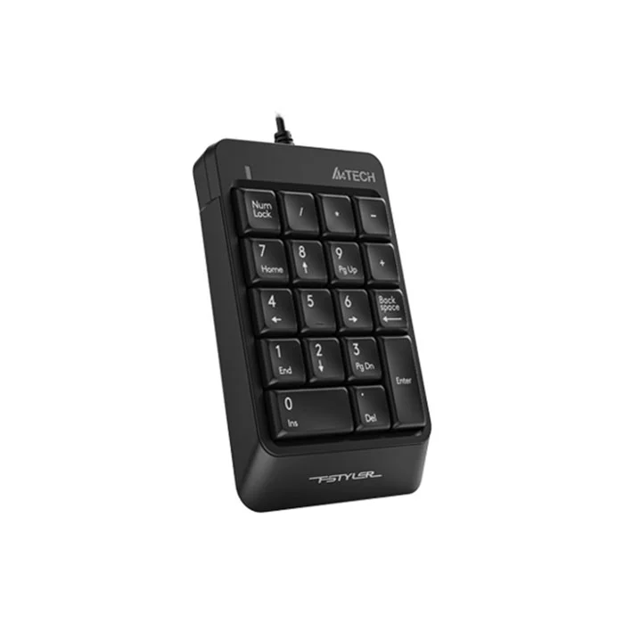 Keyboard A4Tech FK13P, Numpad, with numeric keypad, USB, 1.5 m cable, black