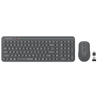 Комплект A4Tech - клавиатура и мишка Fstyler FG3300 Air 2, 2.4 GHz, черни