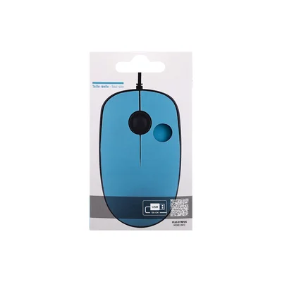 Mouse TNB Sunset, with cable, USB Type-A, with adapter USB Type-C, 3 buttons, blue