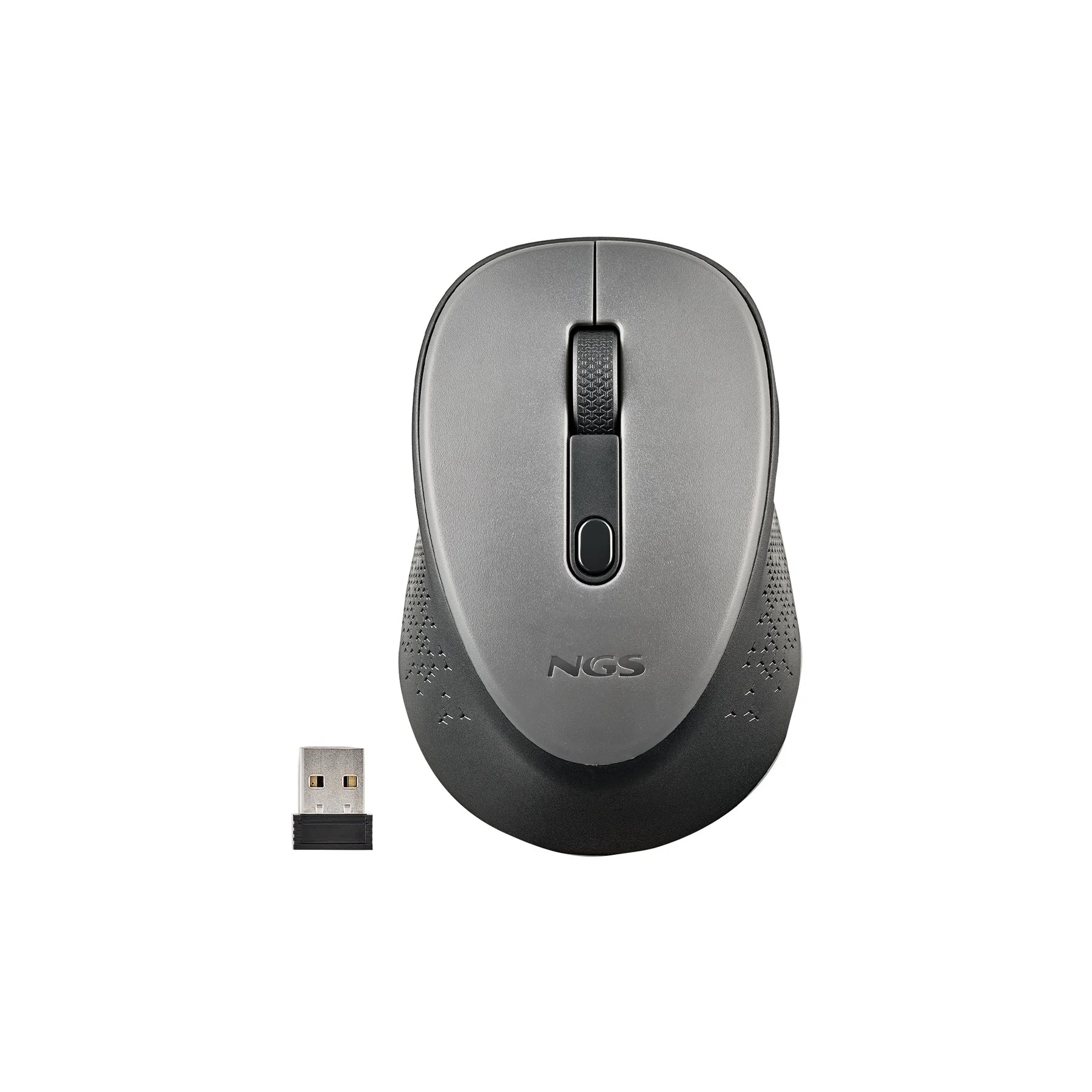 Mouse NGS Dew, wireless, 3 buttons, 1600 dpi, gray