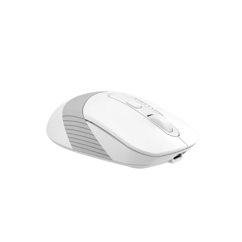 Мишка A4Tech Fstyler FB10CS, безшумна, 2.4 GHz, Bluetooth, бяла