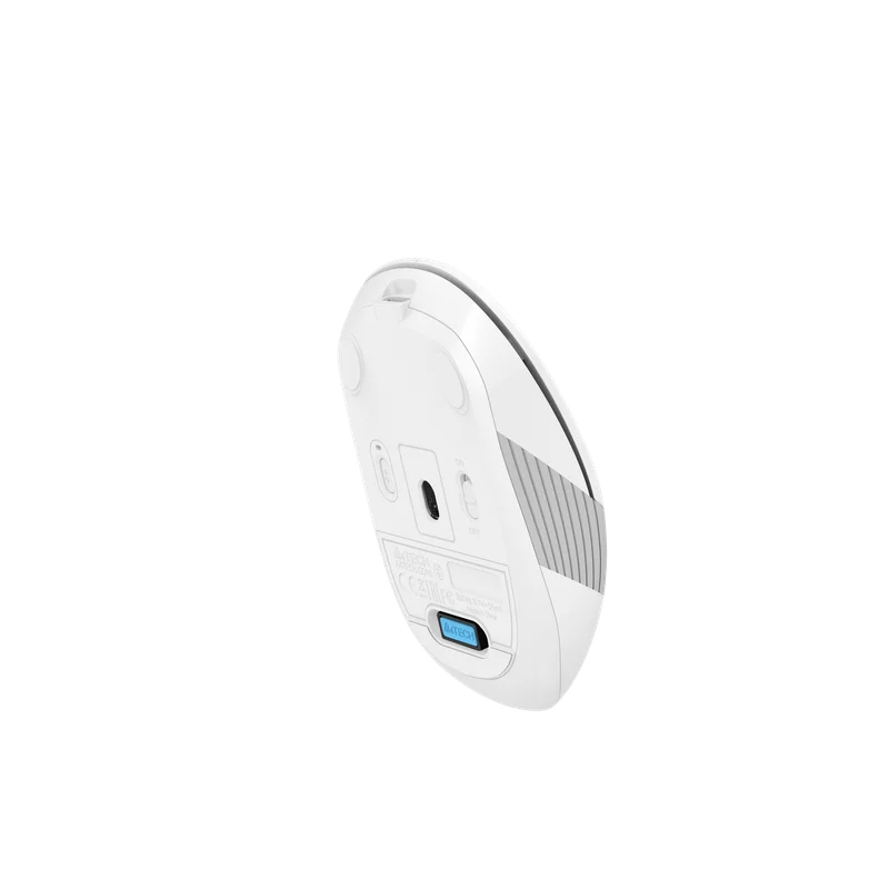 Мишка A4Tech Fstyler FB10CS, безшумна, 2.4 GHz, Bluetooth, бяла