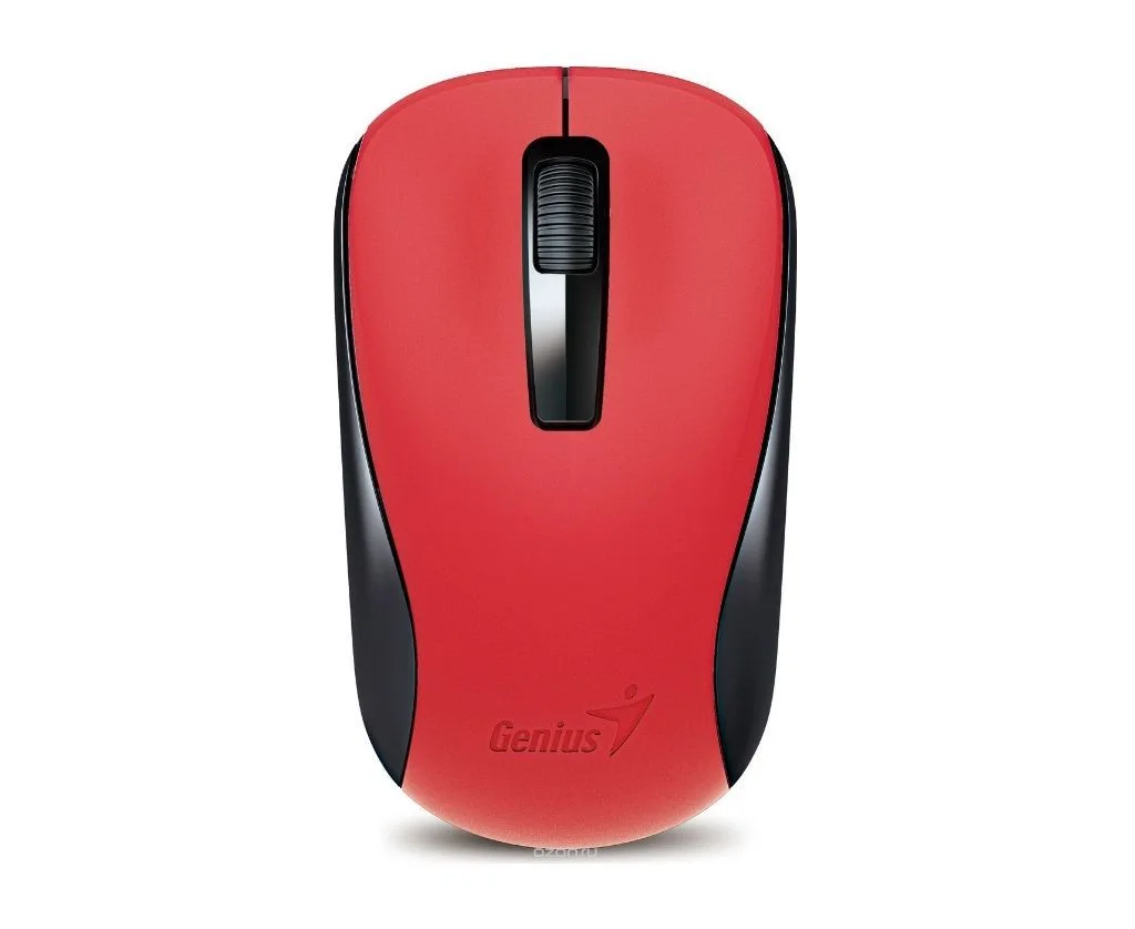 Mouse Genius NX-7005, wireless, USB, 3 buttons, AA, red