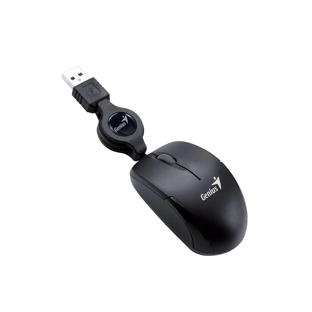 Mouse Genius Micro Traveler, with cable, USB Type-A, 3 buttons, black