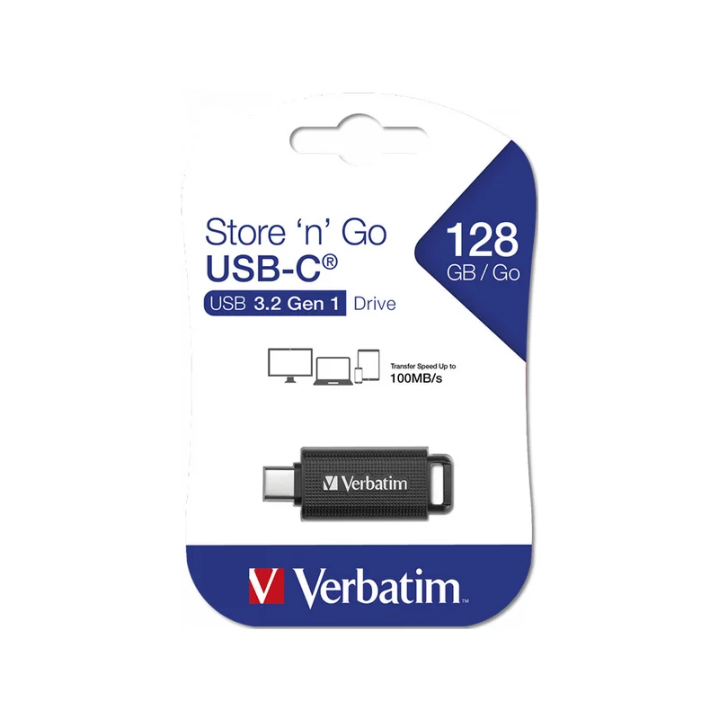 USB Flash Memory Verbatim Store 'n' Go, USB Type-C, USB 3.2 Gen 1, 128 GB