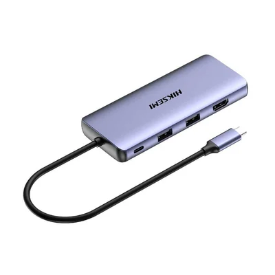 USB Hub Hiksemi DS11, 4K, HDMI, VGA, SD, TF, USB 3.0, USB 2.0