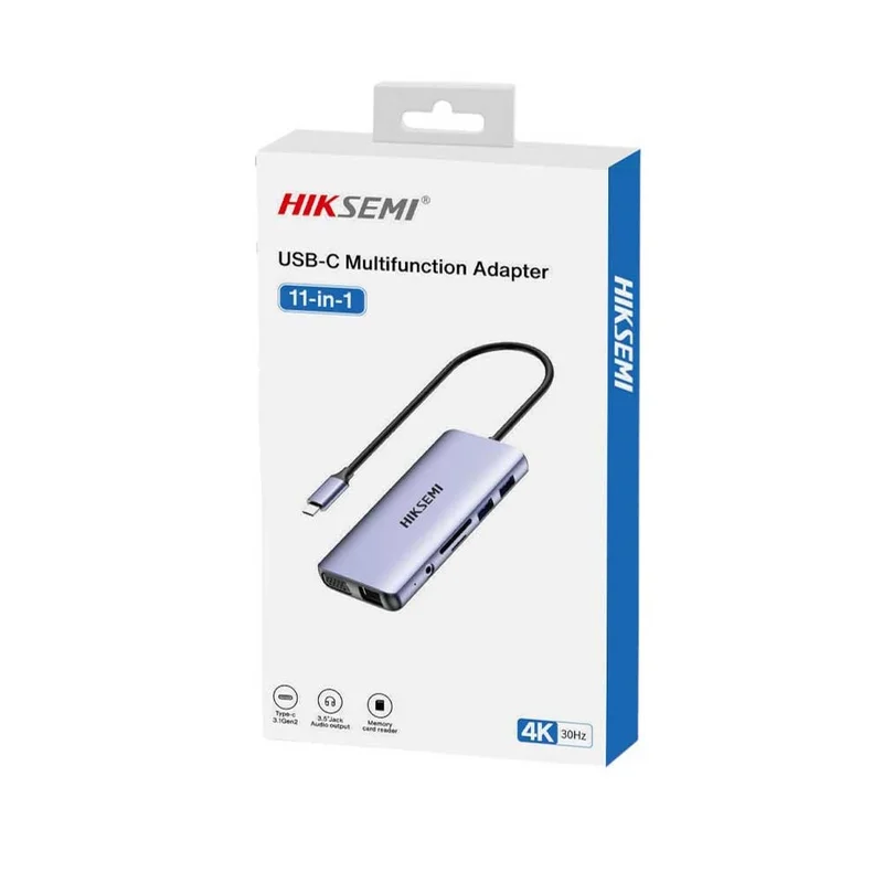 USB Hub Hiksemi DS11, 4K, HDMI, VGA, SD, TF, USB 3.0, USB 2.0